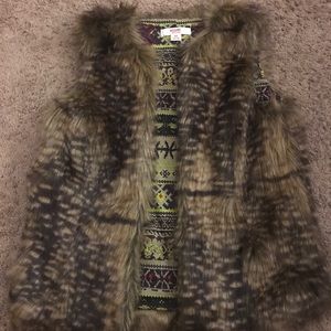 Faux fur vest
