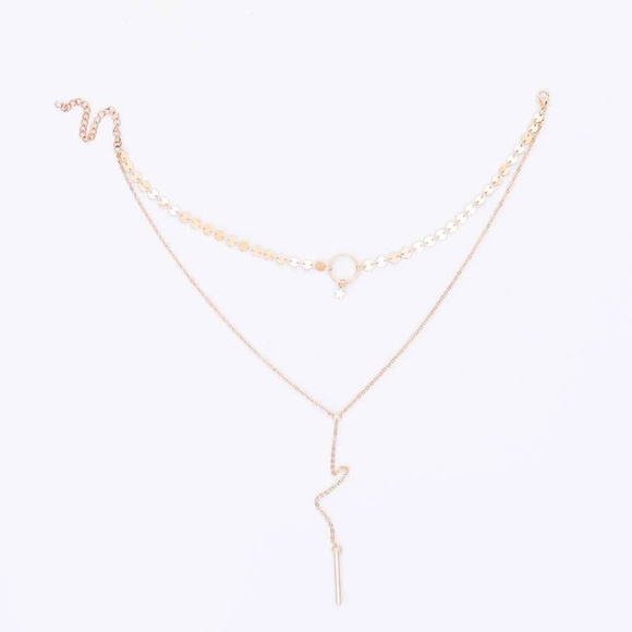 Bar & Star Necklace / SALE - Picture 3 of 3