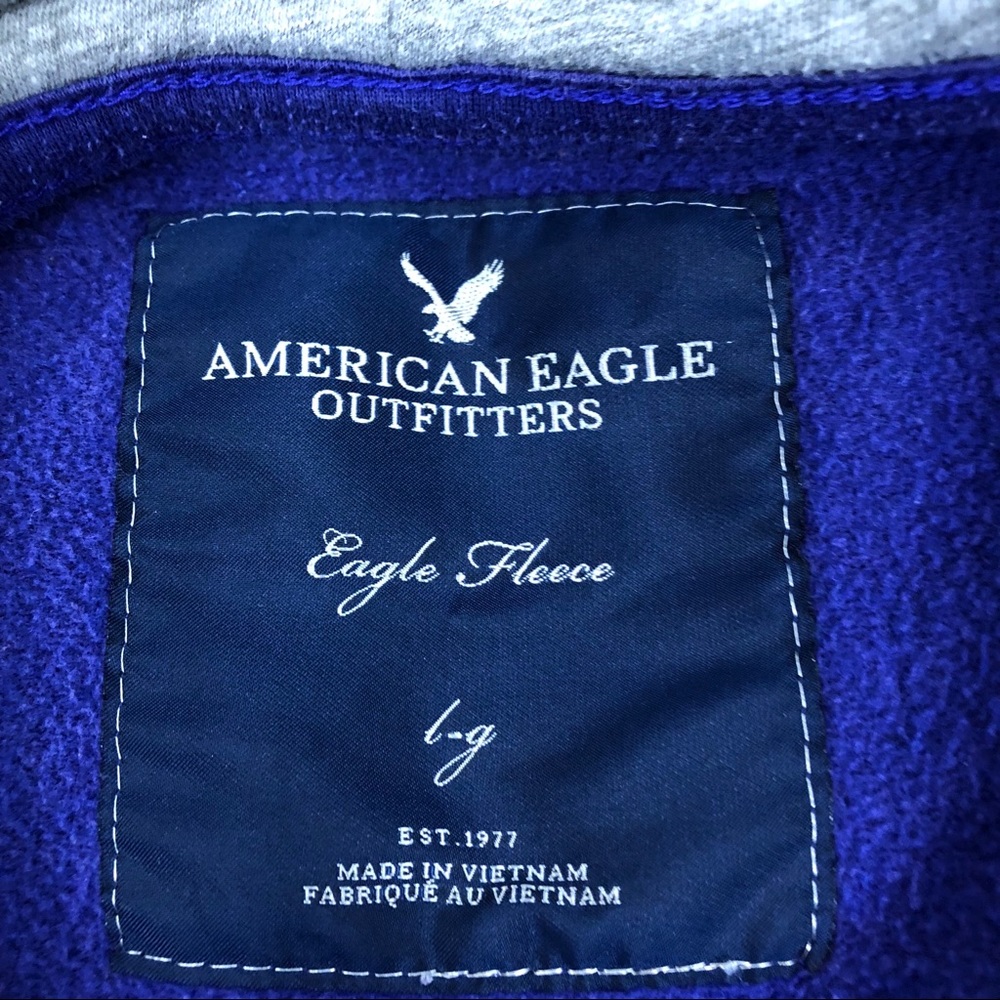 AEO Eagle Fleece Zip Hoodie Size L - Picture 4 of 7
