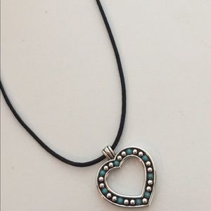 Brighton corded reversible heart necklace