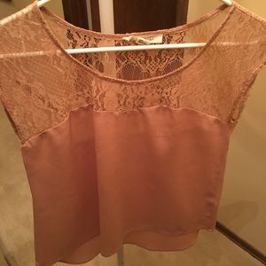 Lace and satin blouse