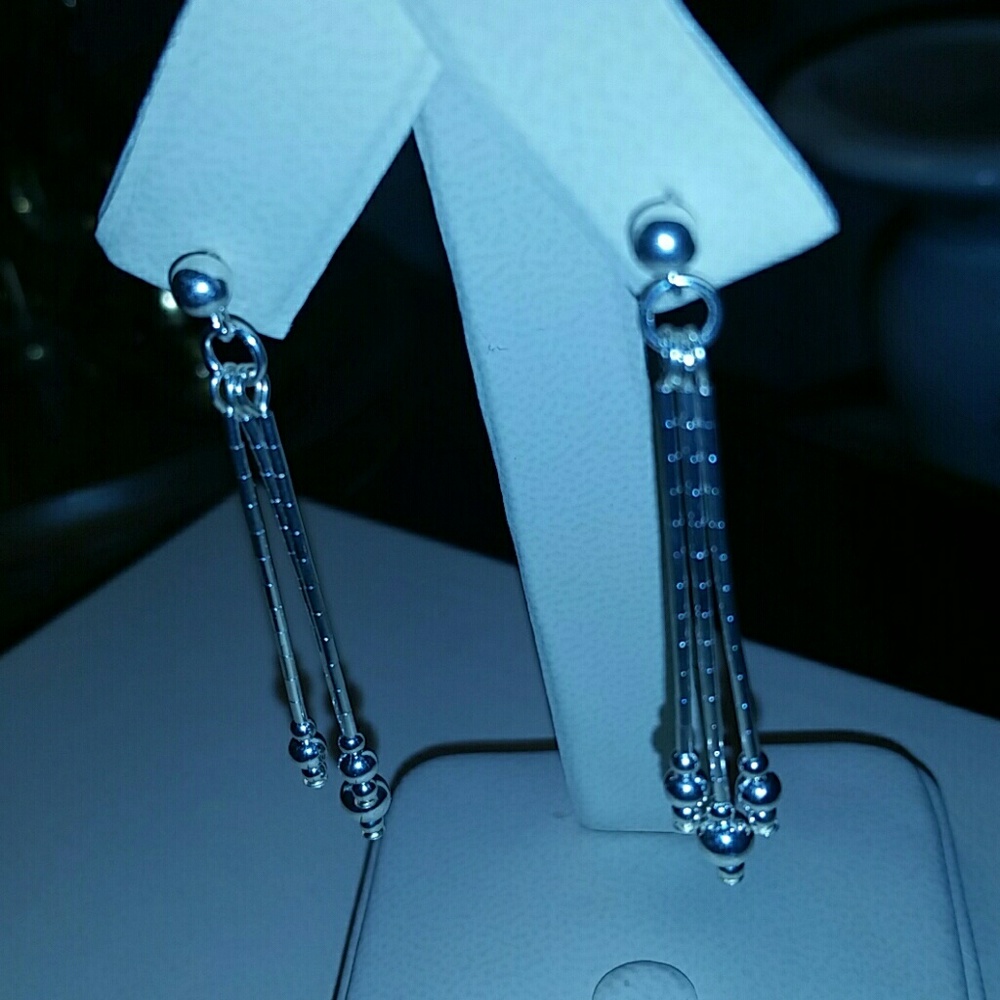 Pure Sterling Silver Liquid Silver Earrings