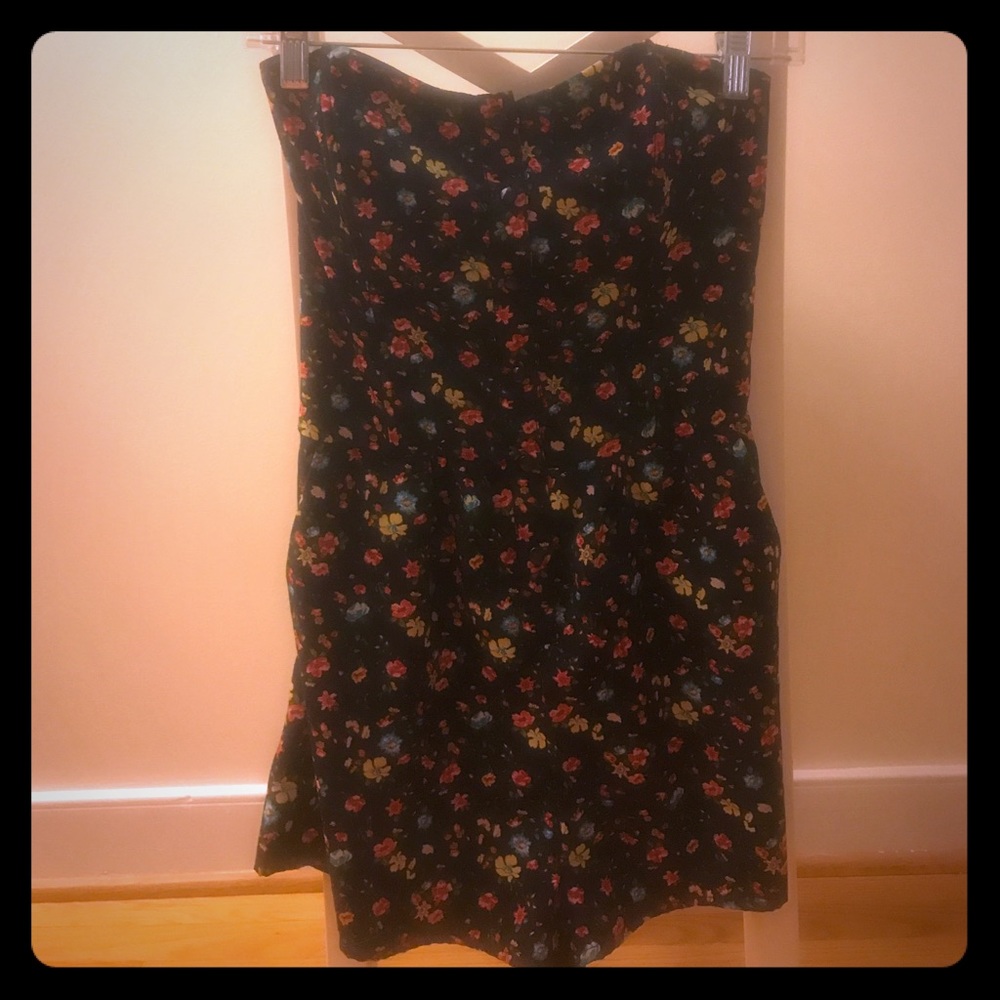 Forever 21 Blue Flower Romper Jumpsuit, Small