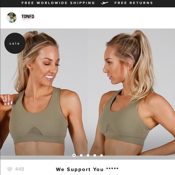 Toned By Ashy Bines we support you sports bra - Picture 1 of 5