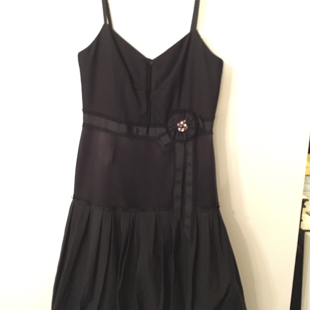 Kay Unger Black bubble skirt cocktail dress