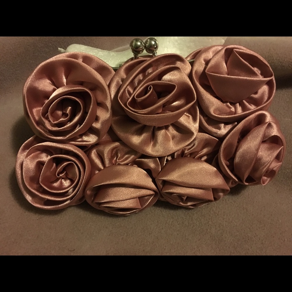 Pretty in pink flower clutch- NWT