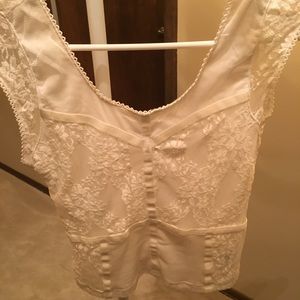 White lace dressy short sleeve