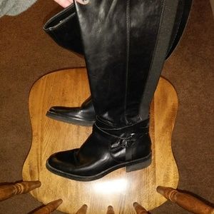 Black dress knee high boots