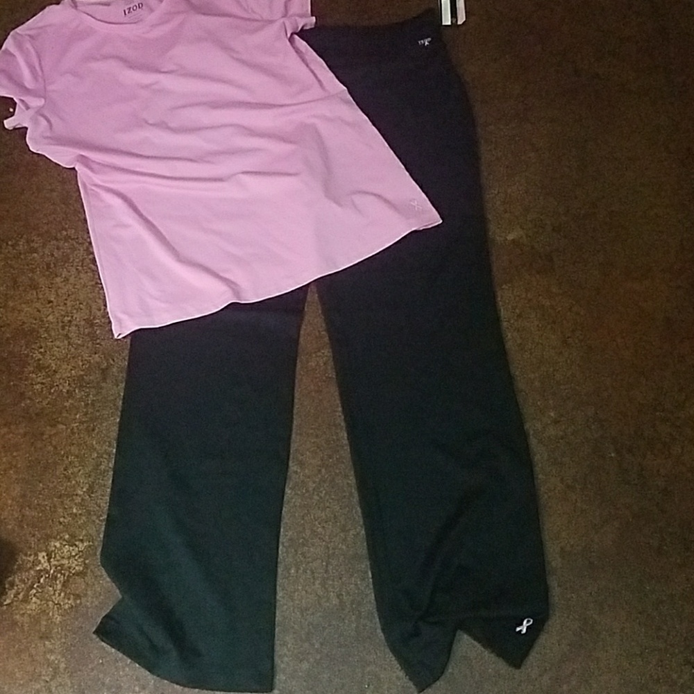Izod workout pants and top