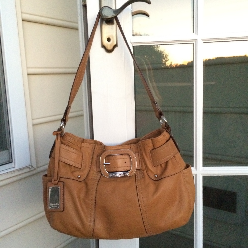 Tan Tignanello Buckle Bag