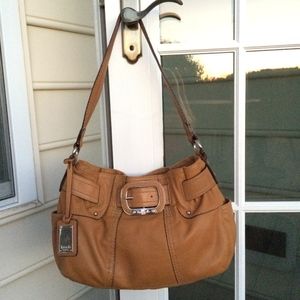 Tan Tignanello Buckle Bag