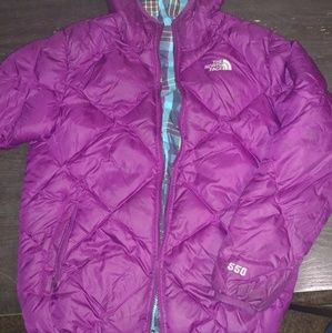 Girls Northface reversable jacket 14/16