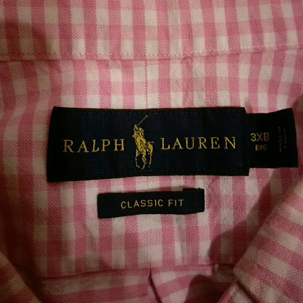 Pink plaid Ralph Lauren Shirt
