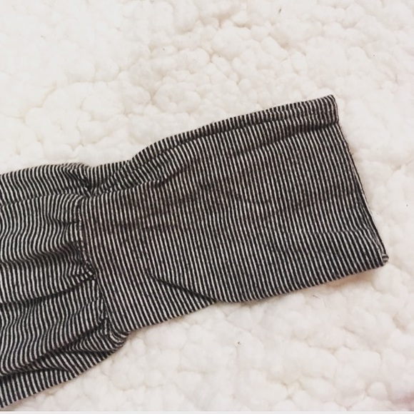 Banana Republic Black & White Striped Turtleneck - Picture 3 of 4