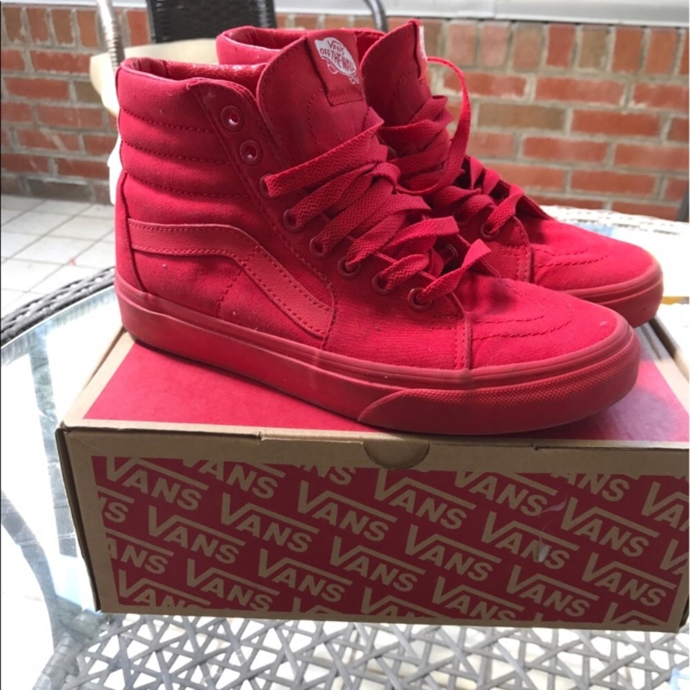 Red sk8 vans