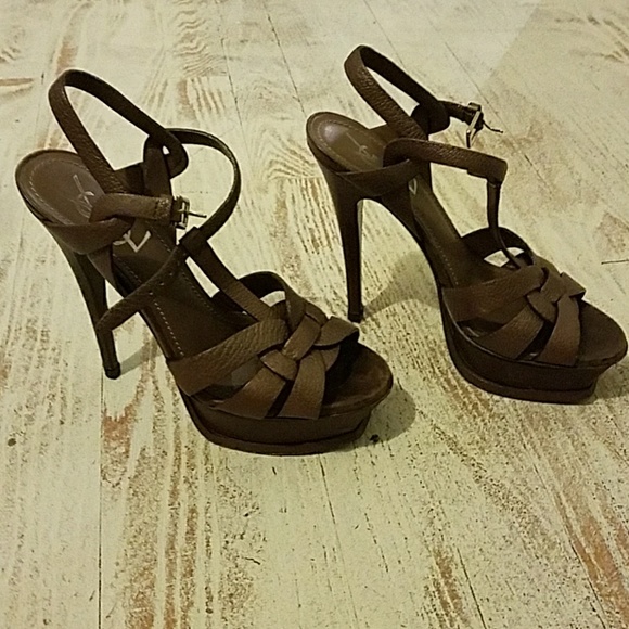 YSL tribute t-strap  platform sandal - Picture 2 of 7