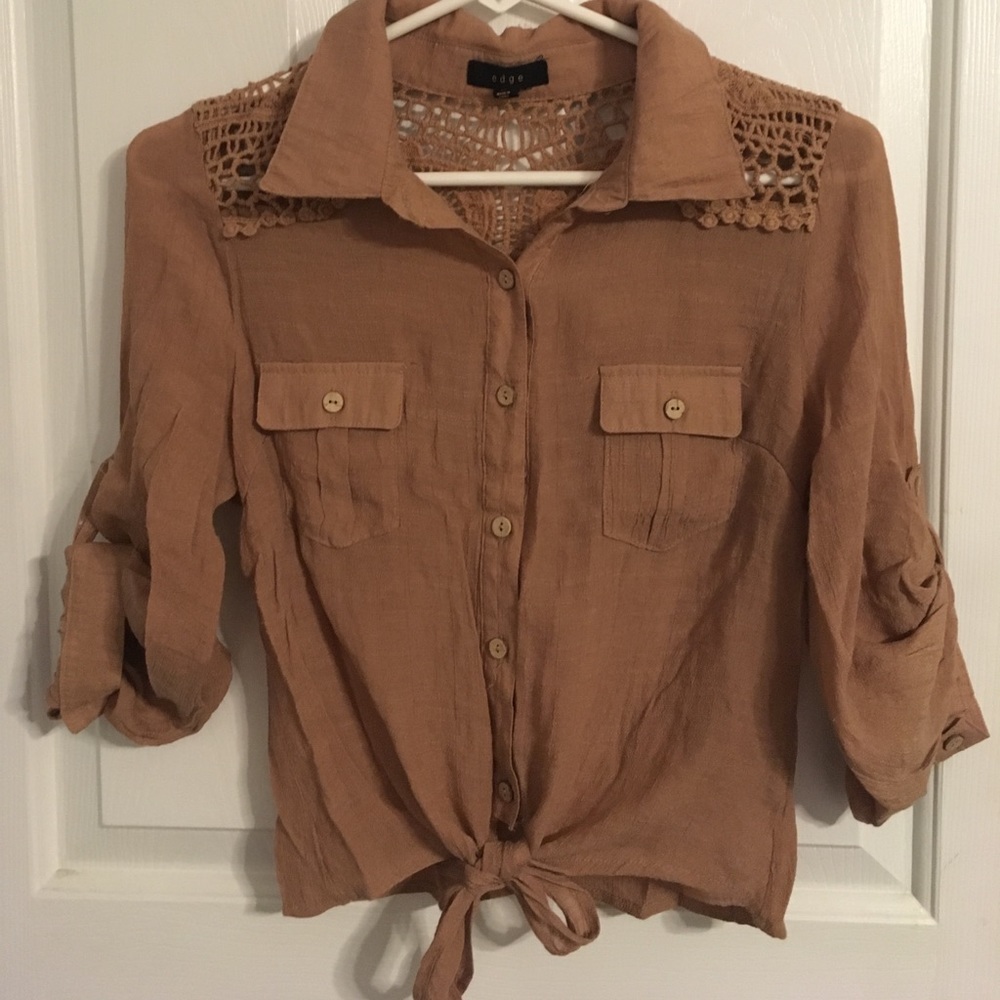 Cute Bohemian Cropped Shirt.