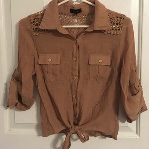 Cute Bohemian Cropped Shirt.