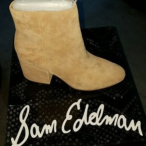 Sam Edelman Camel Suede Booties