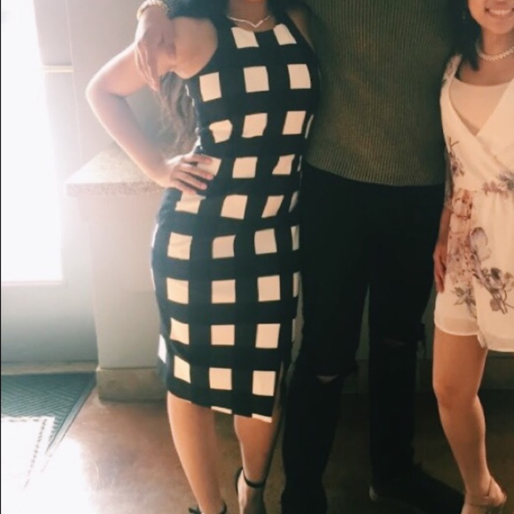 Black/White Gingham Dress