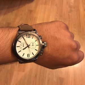 "ALDO" BROWN SUEDE WATCH