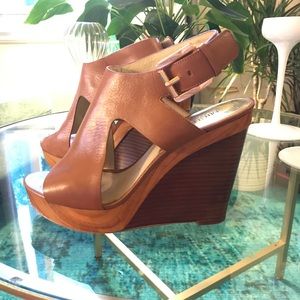 Michael Kors leather wedge heels !!OBO!!