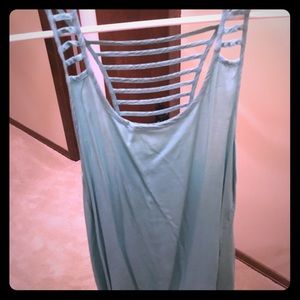 Turquoise strapped tank top