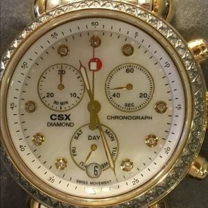 Women's Michele two tone gold with diamonds