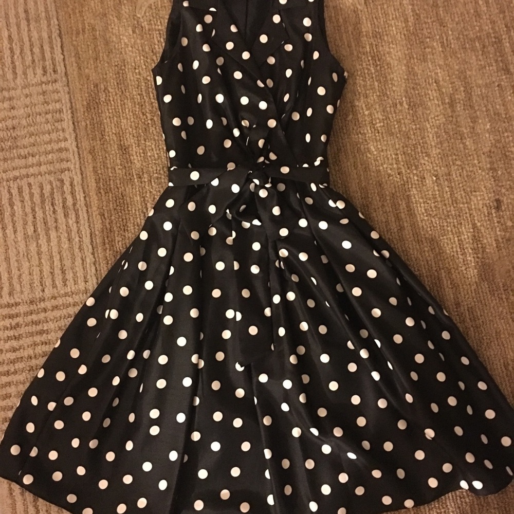 Black and white polka dot dress size 4P