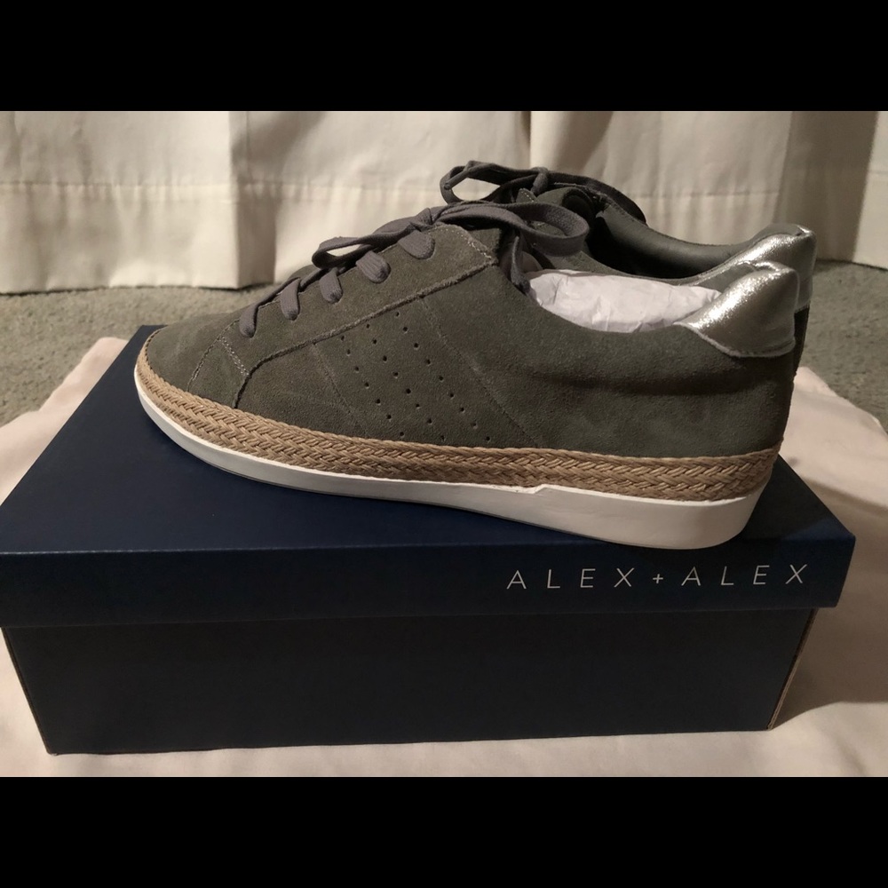 Alex and Alex Grey/Green Suede Barrett’s Sneakers