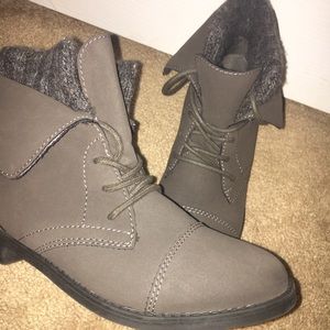 Grey Ankle Boots