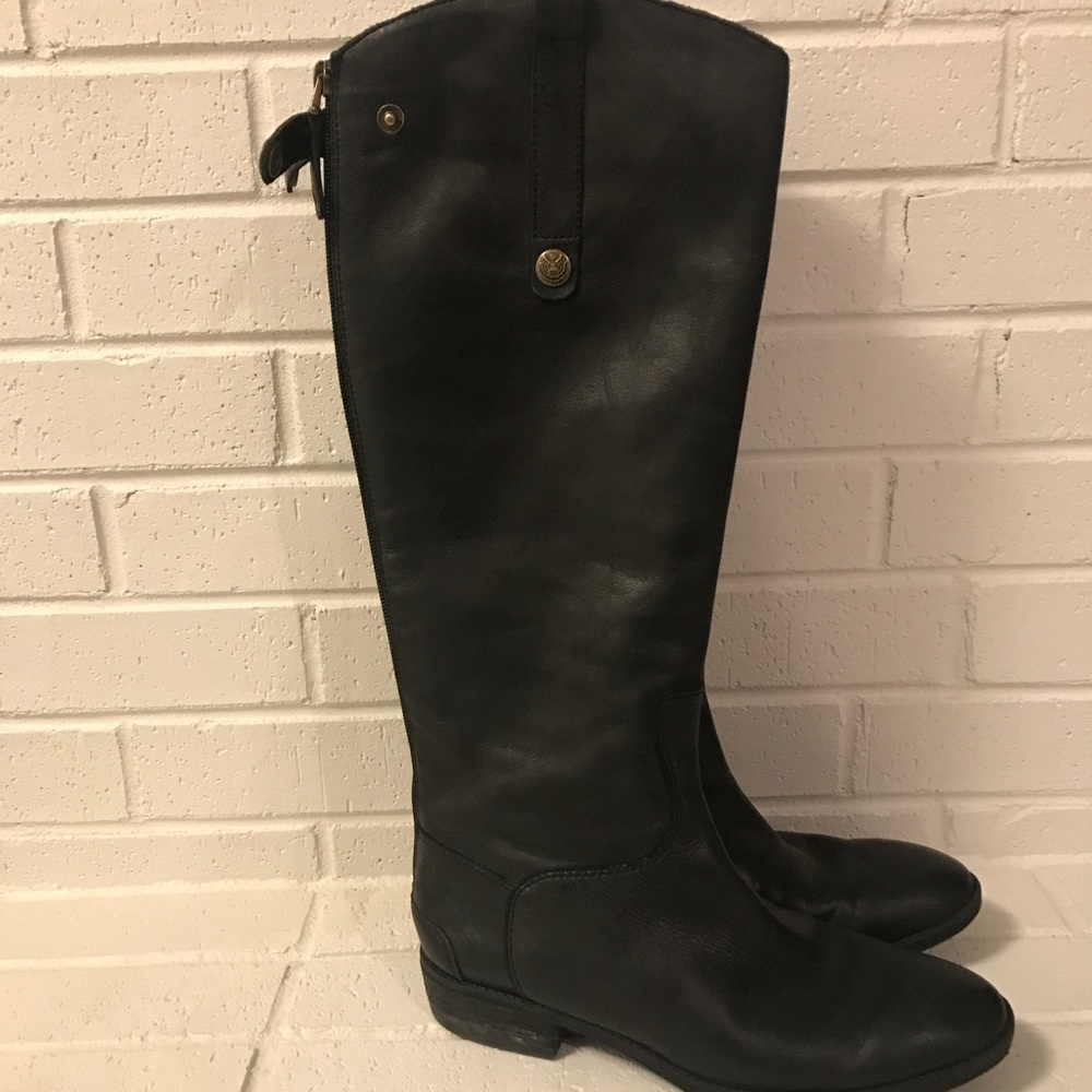 LIKE NEW SAM EDELMAN BLACK PENNY BOOTS