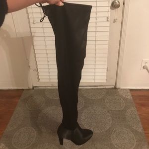 Thigh High Satin Boots