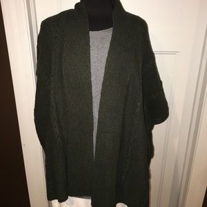 Cabi army green chunky sweater