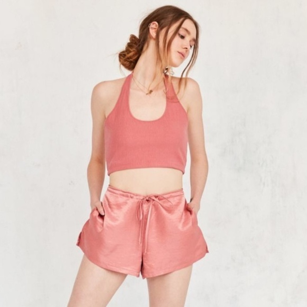 Urban Outfitters Pink Satin Shorts