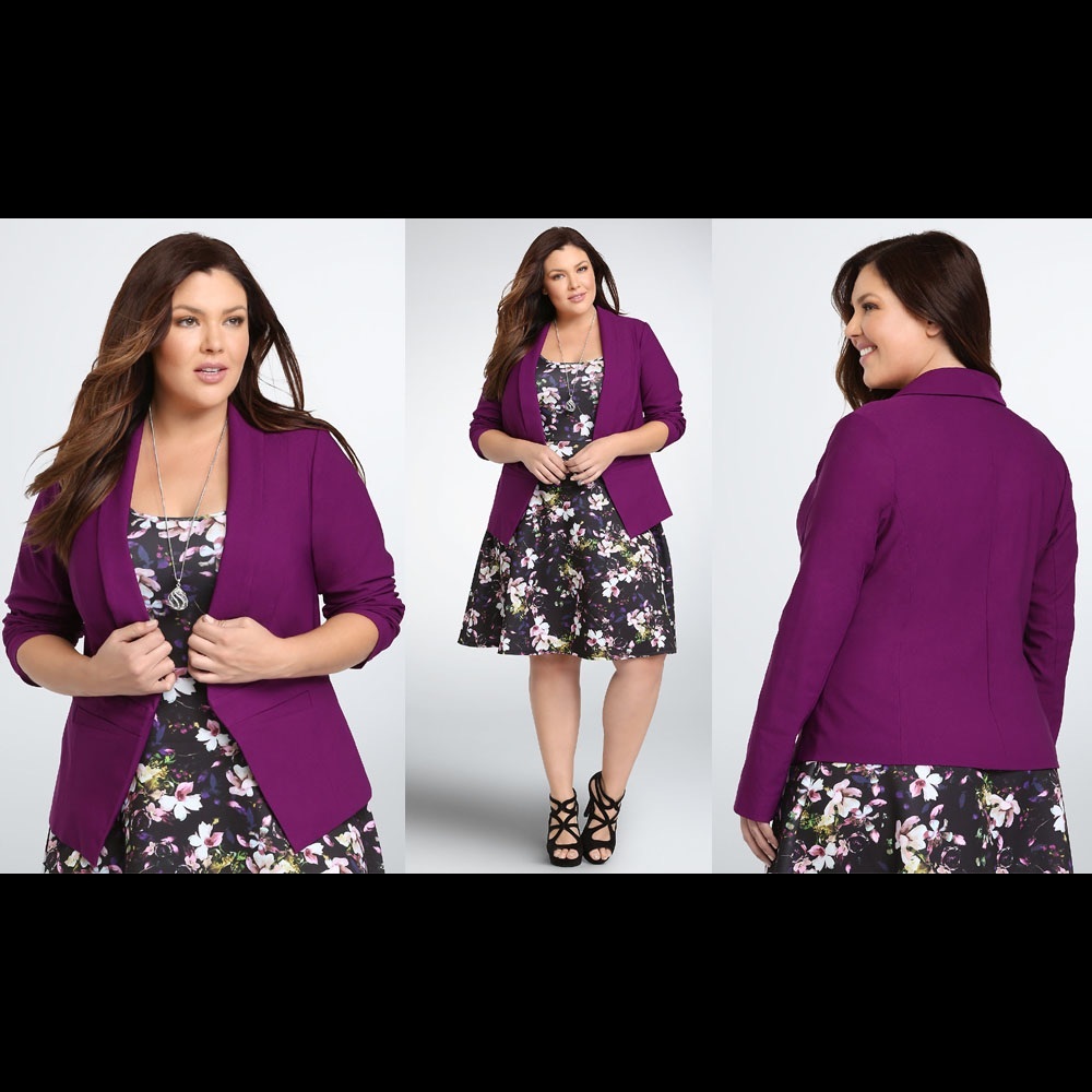 Torrid Purple Cutaway Blazer