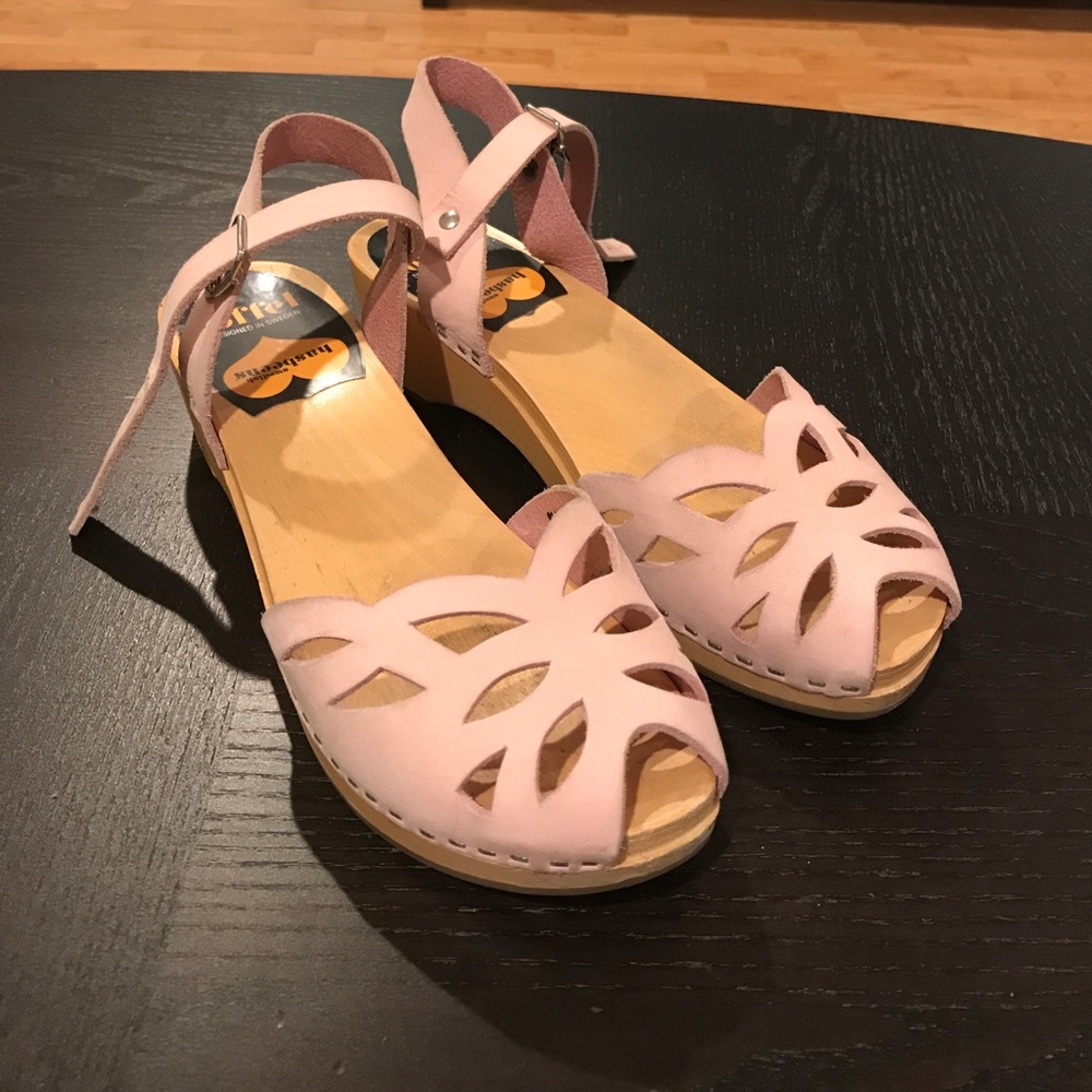 LAST CHANCE Swedish Hasbeens pink sandal size 37