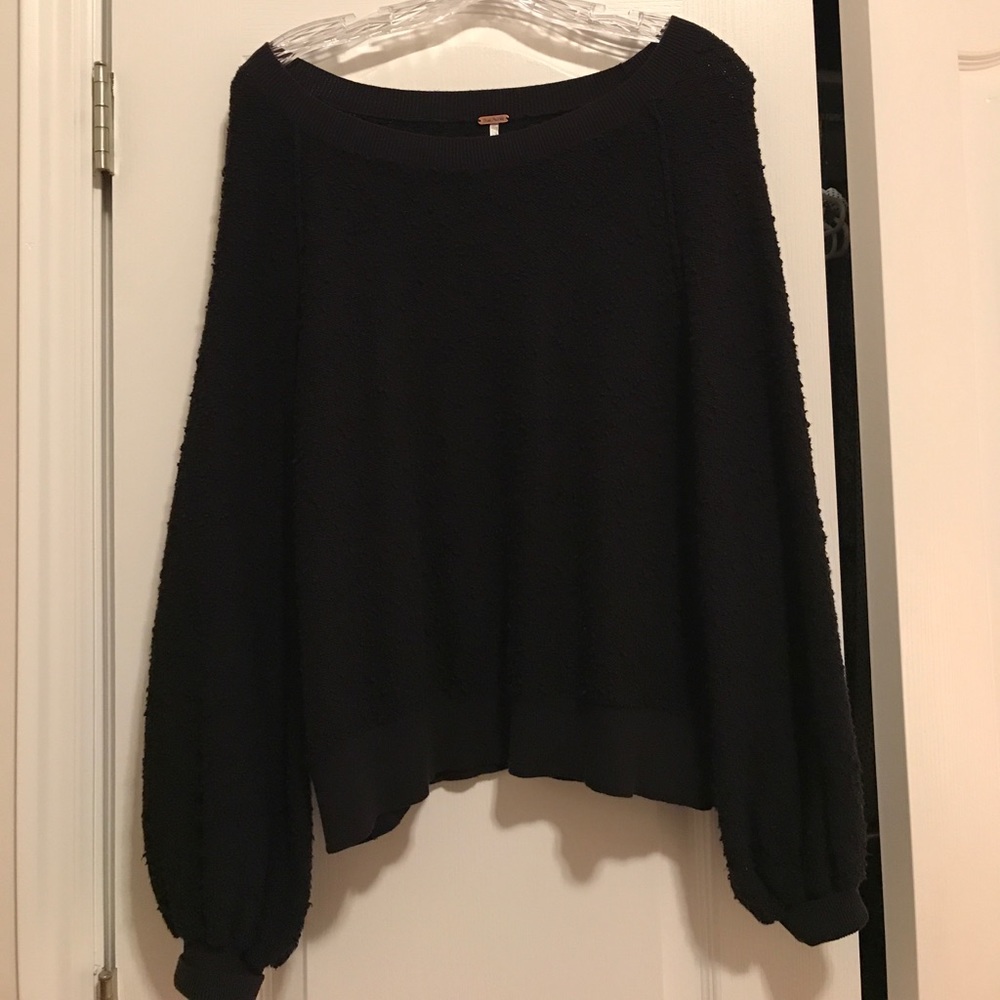 Free People Found My Friend Sweater Black