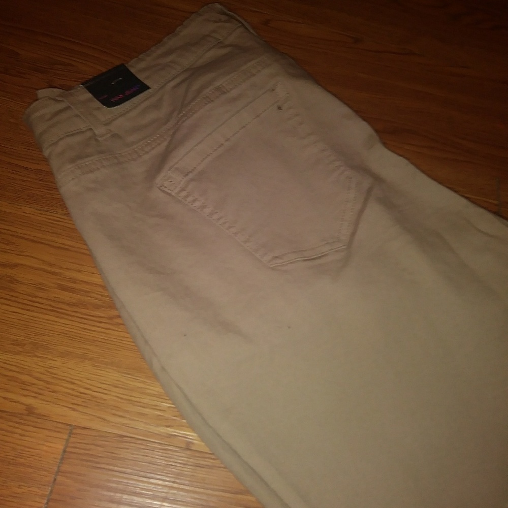 Plus size khaki skinny jeans