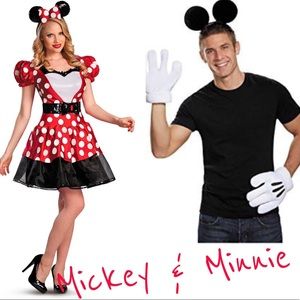 Glam Minnie Mouse Costume & Mickey Mouse Kit