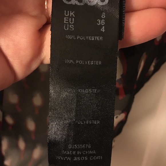 🐞🐞Asos chiffon bird print front tie blouse 🦉🦆 - Picture 6 of 7