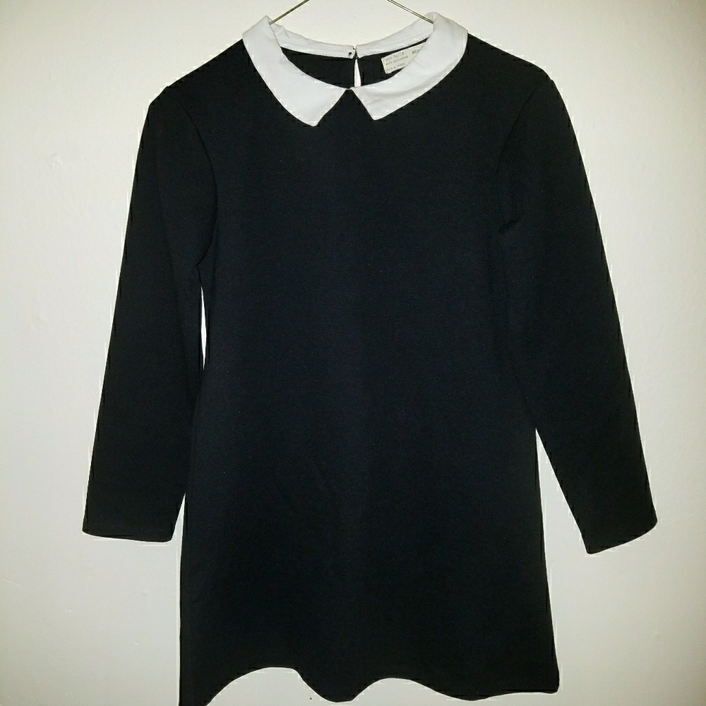 Zara girls black and white dress