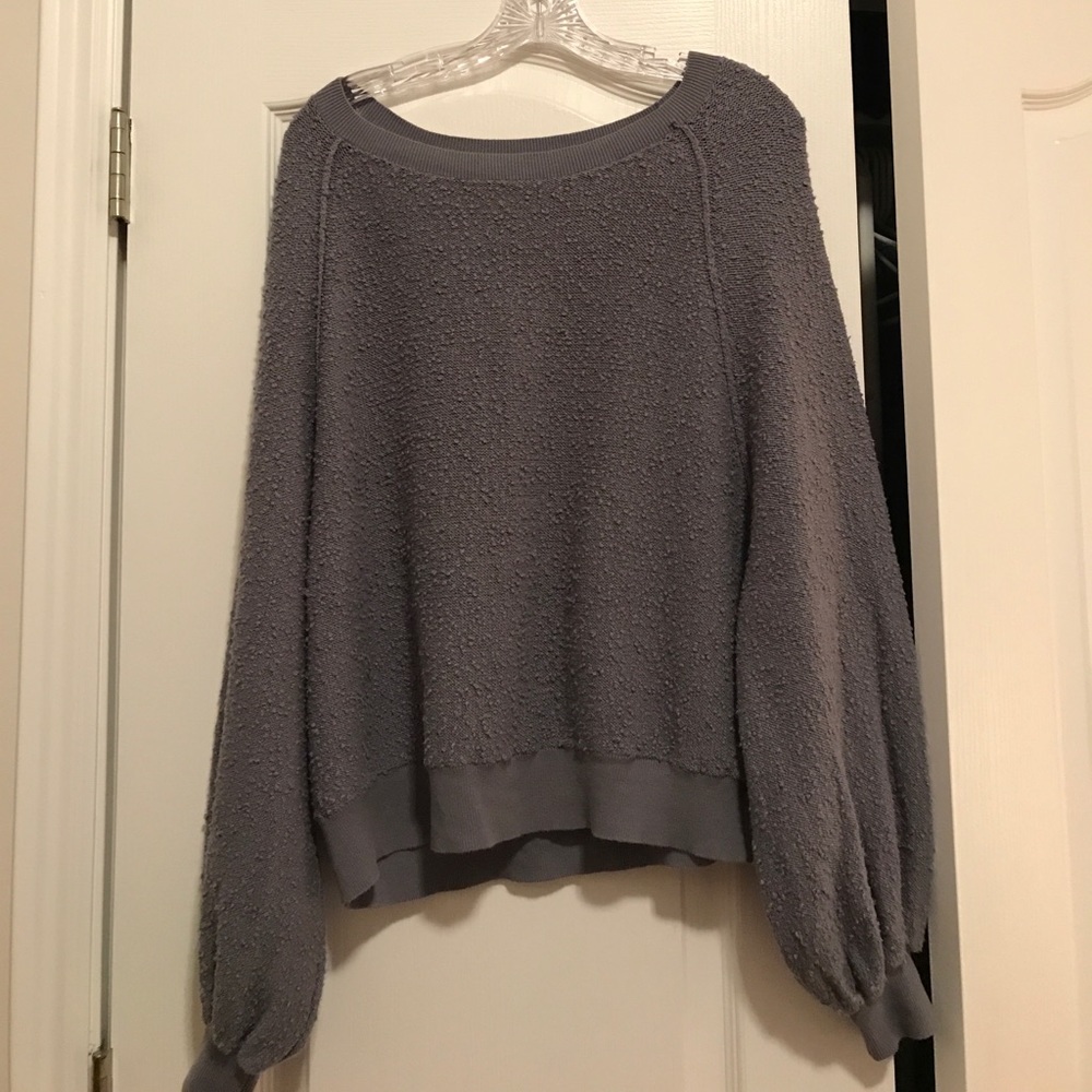 Free People Found My Friend Sweater Grey/Lilac