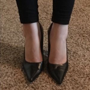 Dark Brown Chinese Laundry pointy toed heels