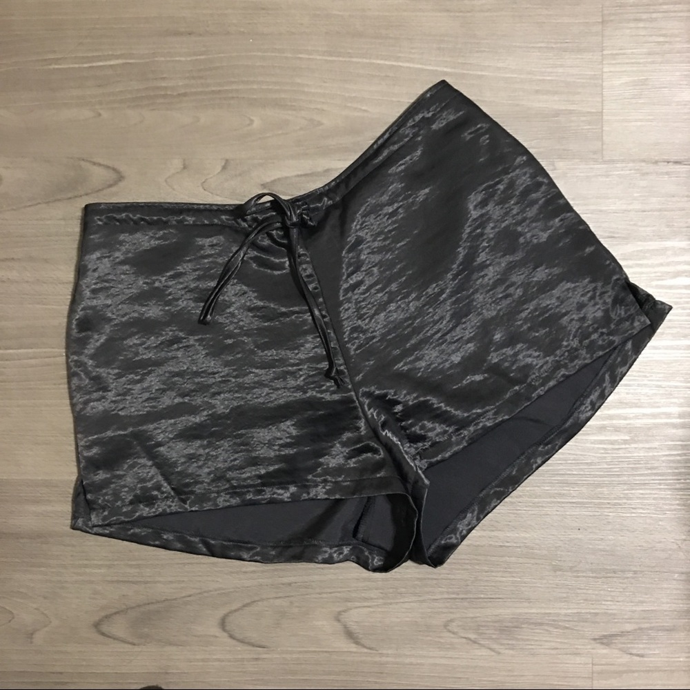 Urban Outfitters Black Satin Shorts