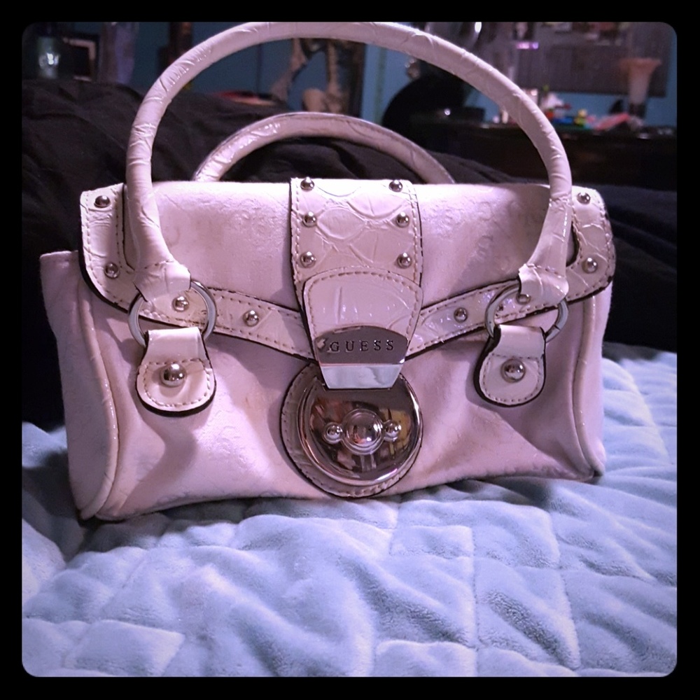Guess white small purse
