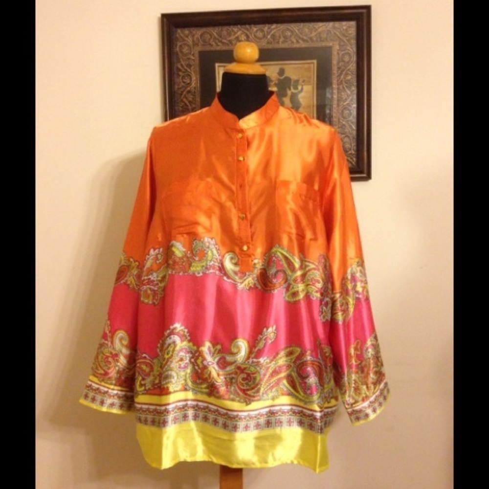 Madison Paige Blouse, (Size Medium and Large)