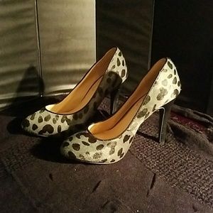 Jessica Simpson Animal Print Calf Hair Pumps