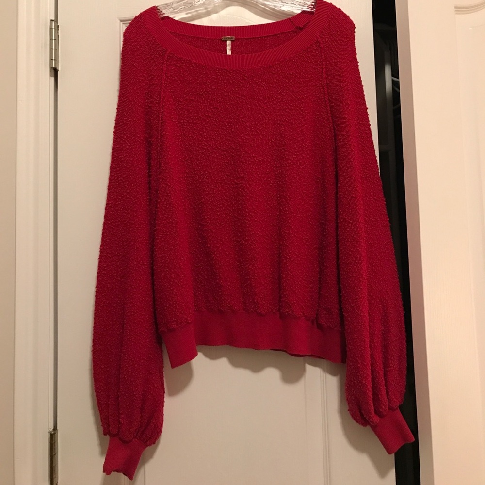 Free People Found My Friend Sweater Red