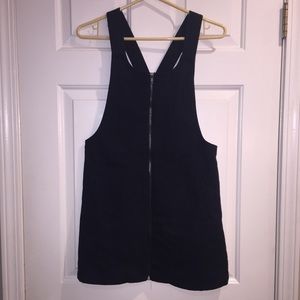 jean zip up dress